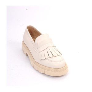 Luca Grossi 835a Beige Leather Platform Loafer Comfort Shoes